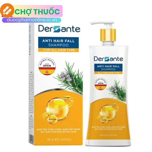 Dầu gội ngăn rụng tóc Dersante Anti Hair Fall Shampoo