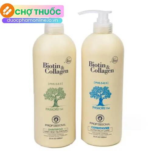 Dầu Gội Xả Biotin Collagen Trắng