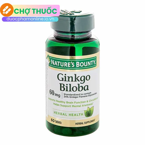 Ginkgo Biloba 60mg Nature's Bounty (60 viên)