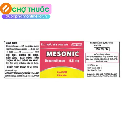 Mesonic lọ 500 viên