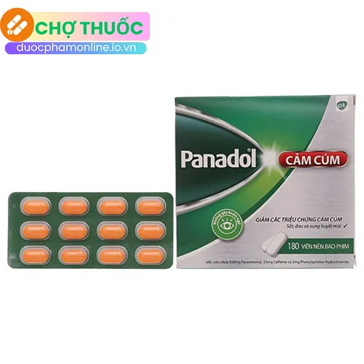 Panadol cảm cúm (hộp 180 viên)