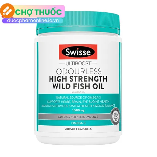 Swisse Ultiboost Odourless High Strength Wild Fish Oil 200 viên